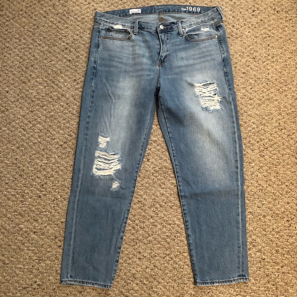 GAP Sexy Boyfriend Distressed Denim